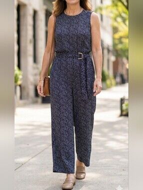 ​MICHAEL Michael Kors Sleeveless Wide-Leg JumpsuitMICHAEL Michael Kors Sleeveles